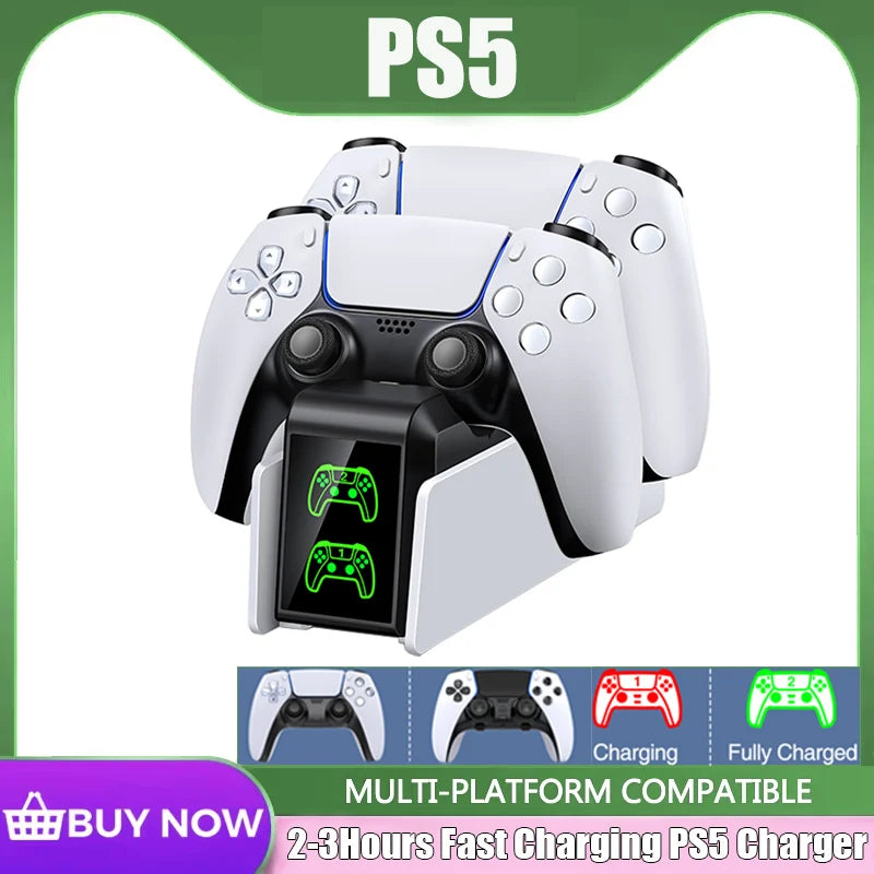 for PS5 Type-C DualSense Charging Station Dual Charging Dock